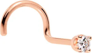 Body Candy 14k Solid Gold Nose Ring Studs - 2mm Lab Grown Diamond Created by MasterJeweler - Right Side Nose Ring 18 Gauge 20 Gauge Real Gold Nose Ring Piercing Jewelry for Women, Men
