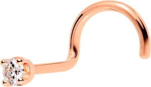 Body Candy 14k Solid Gold Nose Ring Studs -2mm Moissanite Left Side Nose Ring 18 Gauge 20 Gauge Real Gold Nose Ring Piercing Jewelry - 14 K Gold Nose Stud, Nose Piercings, Gold Nose Studs for Women, Men