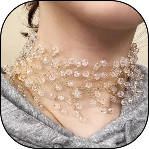 Bohemian Wide Crystal Choker Necklace for Women Handmade Gem Stone Chokers Bridal Chain Necklace for Party Wedding