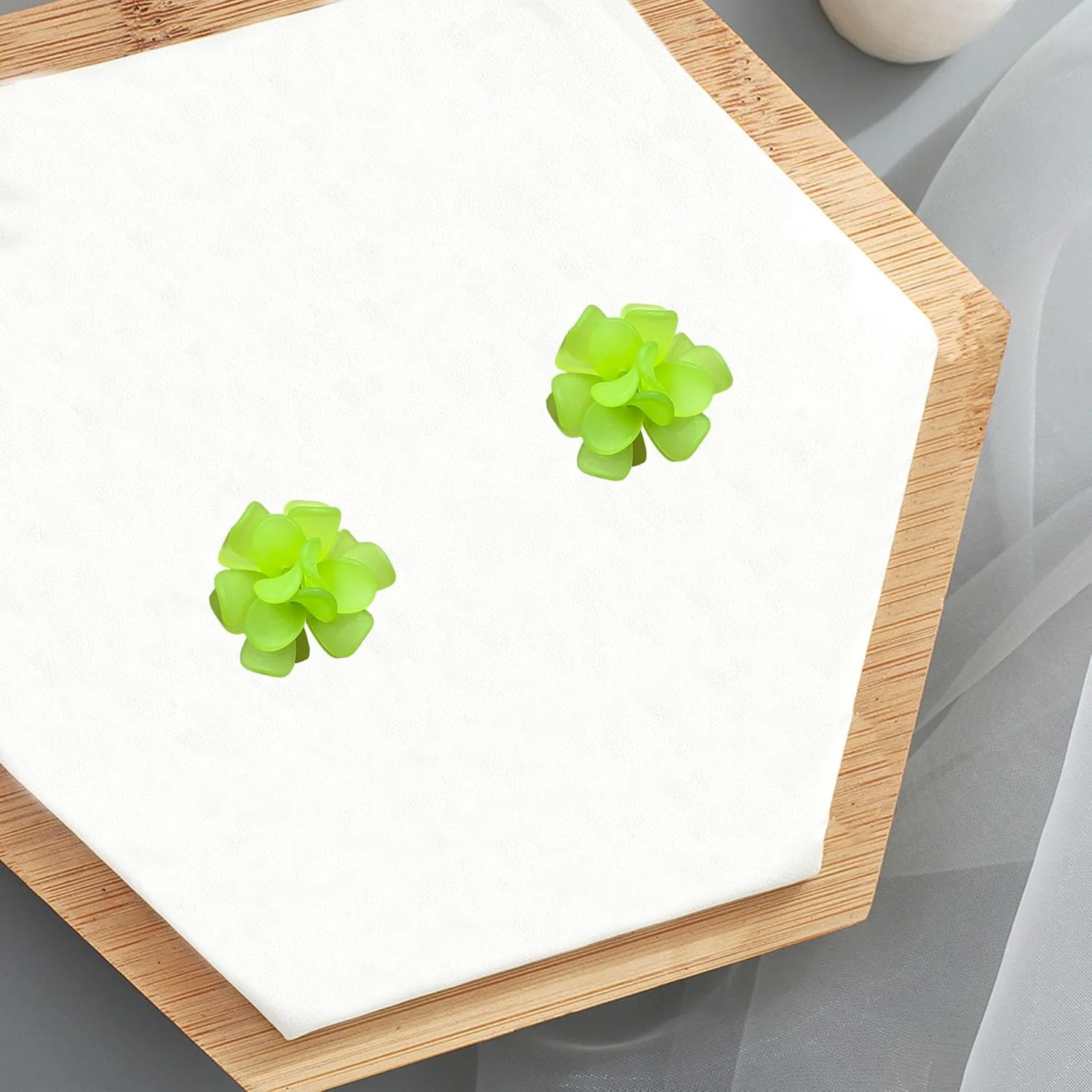 Boho Flower Floral Petal Cluster Statement Stud Earrings for Women Sister Mom Lover and Friends