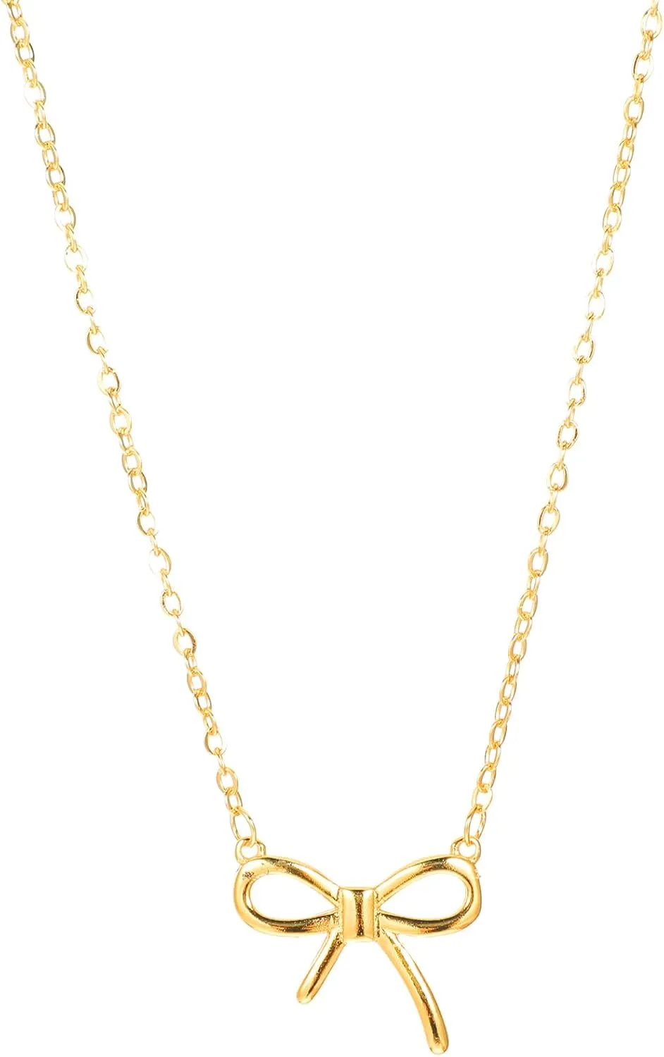 Bow Necklace Dainty Necklace for Women Tiny Bowknot Pendant Choker Chain Necklace Cute Necklace Jewelry for Women