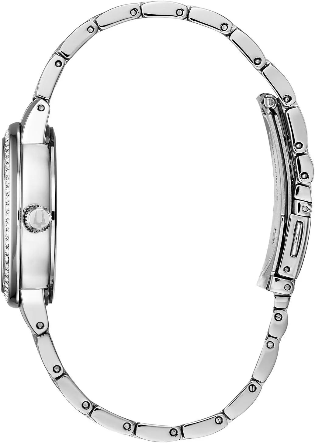 Bulova Ladies' Crystal Phantom 3-Hand Quartz Watch, Faceted Mineral Glass Dial