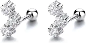 Cartilage Earring Conch Piercing Jewelry Helix Earrings Tragus Earrings for Women 925 Sterling Silver CZ Gold Screw Back Stud Earrings for Women 20 Gauge