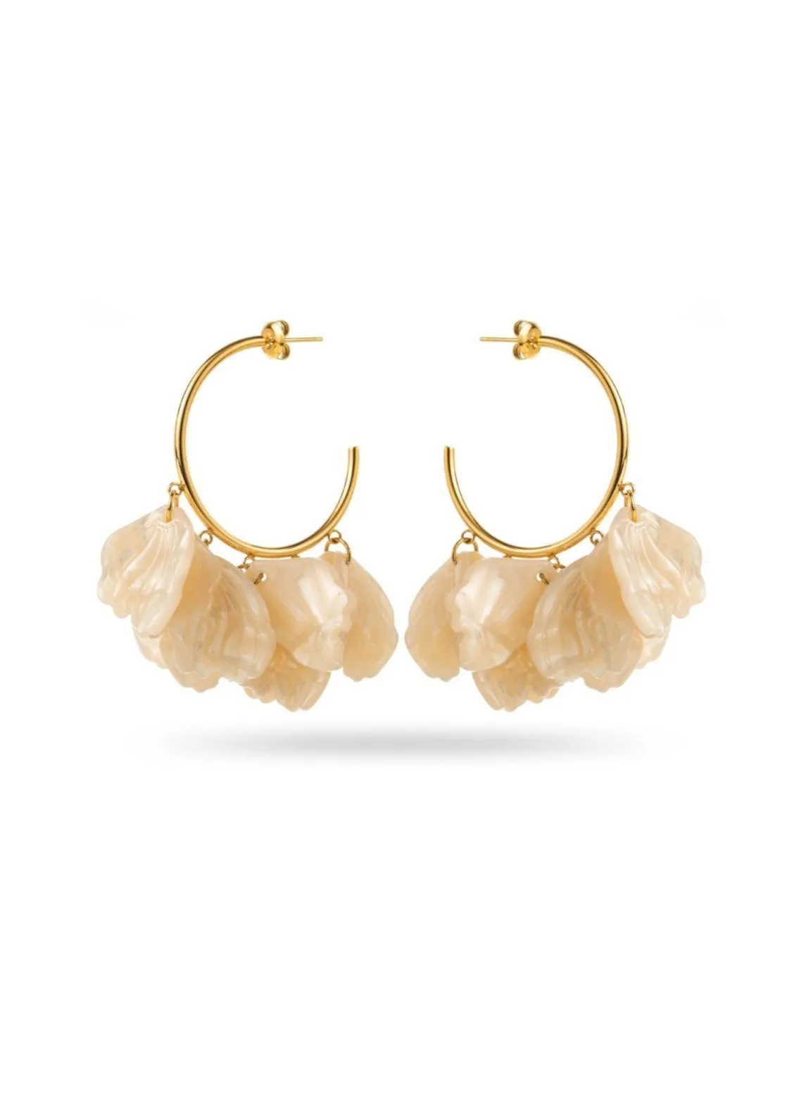 Charm Tassel Hoop Earrings
