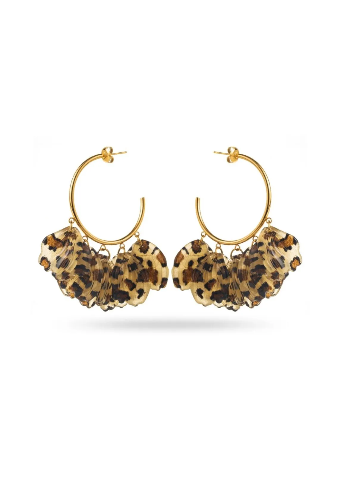 Charm Tassel Hoop Earrings