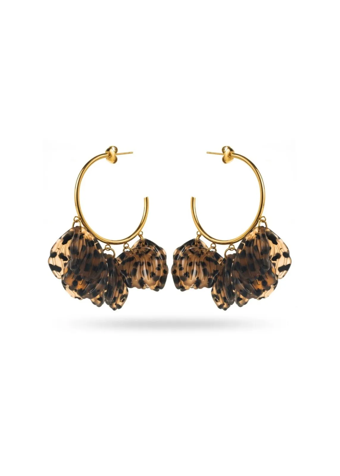 Charm Tassel Hoop Earrings