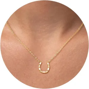 CHESKY Gold Diamond Pendant Necklace for Women, Dainty 14K Gold Plated CZ Pendant Necklace Trendy Cubic Zirconia Choker Necklaces for Women Simple Gold Everyday Jewelry Gifts