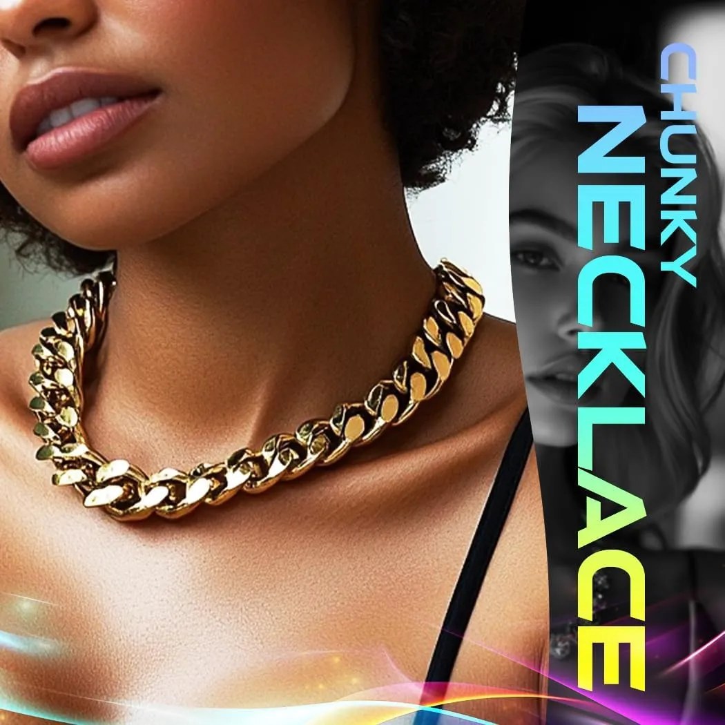 CLOACE Boho Choker Necklace Gold Cuban Link Necklaces Chain Fashion Jewelry for Women and Girls