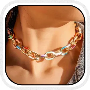CLOACE Boho Choker Necklace Gold Cuban Link Necklaces Chain Fashion Jewelry for Women and Girls