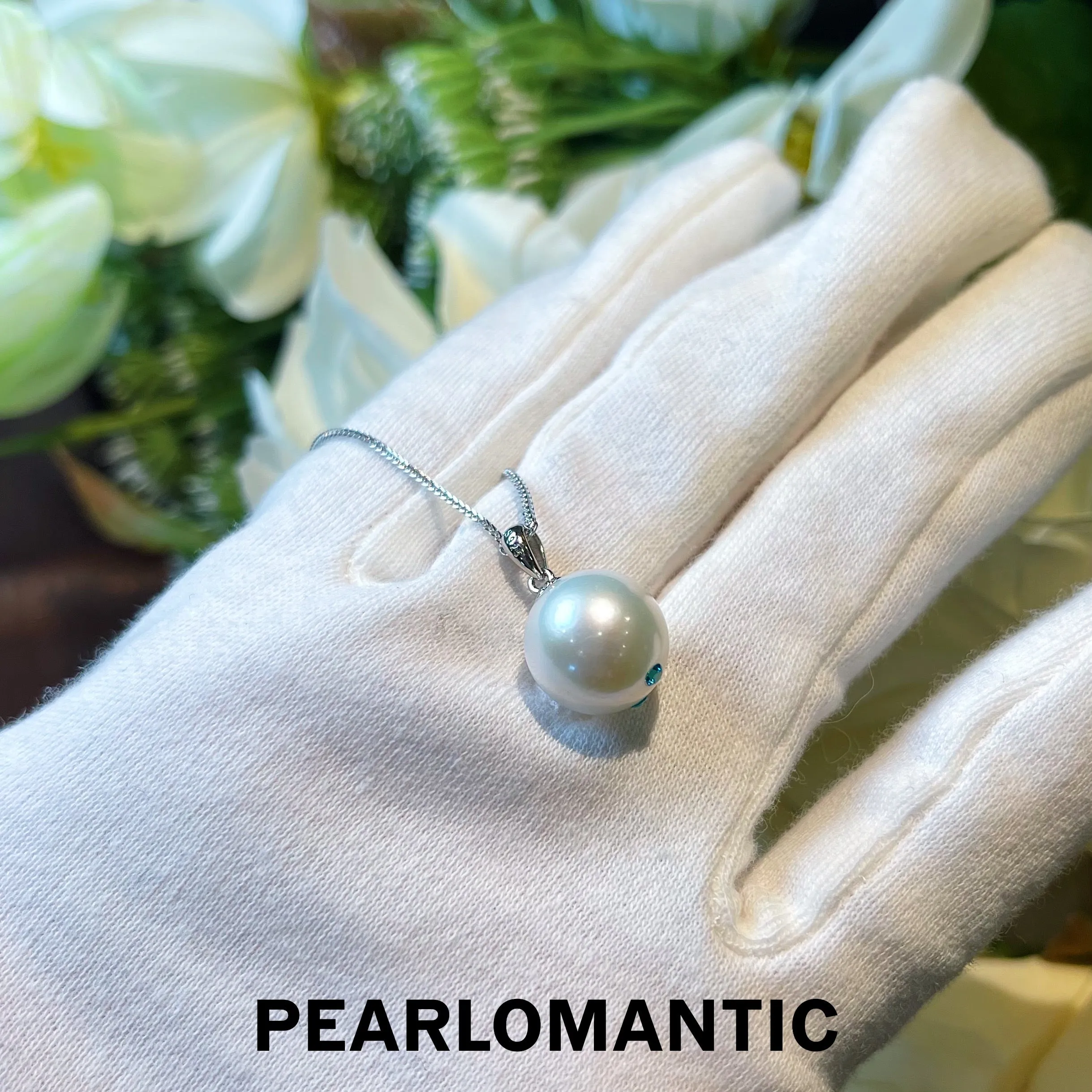 [CNY] S925 Silver Freshwater Pearl 12-13mm Planet Design Pendants