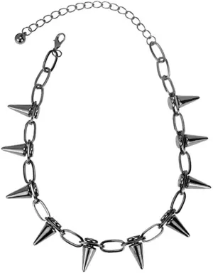 COLORFUL BLING Spike Chokers Goth Necklaces Mens Chain Choker Collar Punk Streetwear Handmade Adjustable Vintage Rivet Jewelry for Women