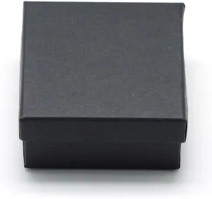 Craftdady 12pcs Square Ring Jewelry Boxes 2.75 x 2.75 x 1.37 Inch Cardboard Necklace Pendants Gift Boxes Black Small Packaging Boxes for Bracelet Jewelry Display