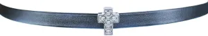 Cross Rhinestone Choker Necklace For Women and Girls,Crossed Adjustable God Chocker Necklaces,Belief Pray Letters Faux Crystal Choker,Jesus Collars PU Leather Jewelry