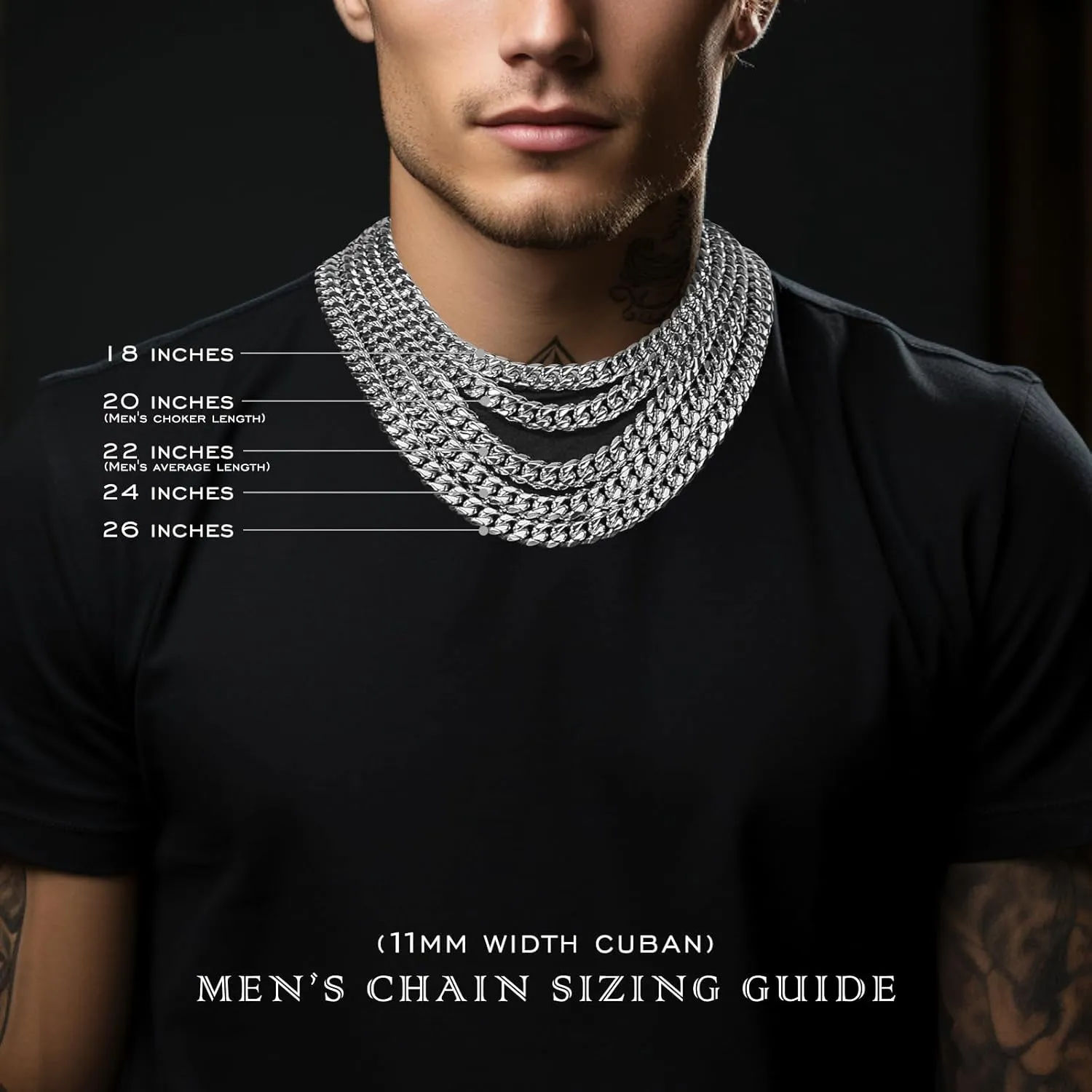 Cuban Link Chain for Mens Women, Miami Cuban Necklace, Hip Hop Jewelry for Men Women, 316l Stainless Steel 925 Sterling Silver Cuban Jewelry Gifts for Him Dad Husband Son Friend Birthday