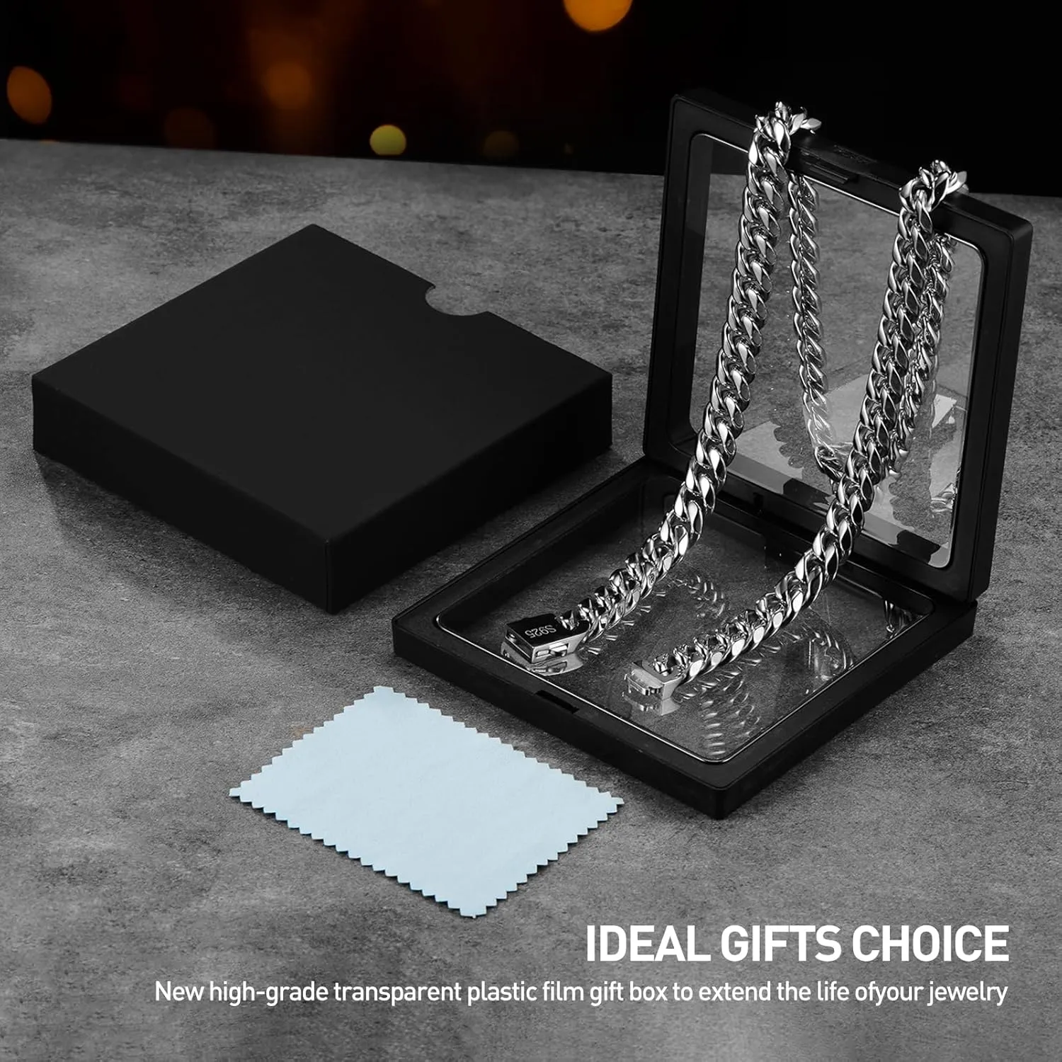 Cuban Link Chain for Mens Women, Miami Cuban Necklace, Hip Hop Jewelry for Men Women, 316l Stainless Steel 925 Sterling Silver Cuban Jewelry Gifts for Him Dad Husband Son Friend Birthday