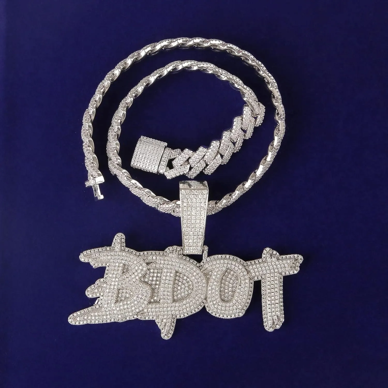 Custom Name Necklace for Men Personalized Pendants Iced Out Charms Hip Hop Rock Jewelry Collares Hombre Zirconia Hip Hop Fashion Jewelry Charms( No Chain)