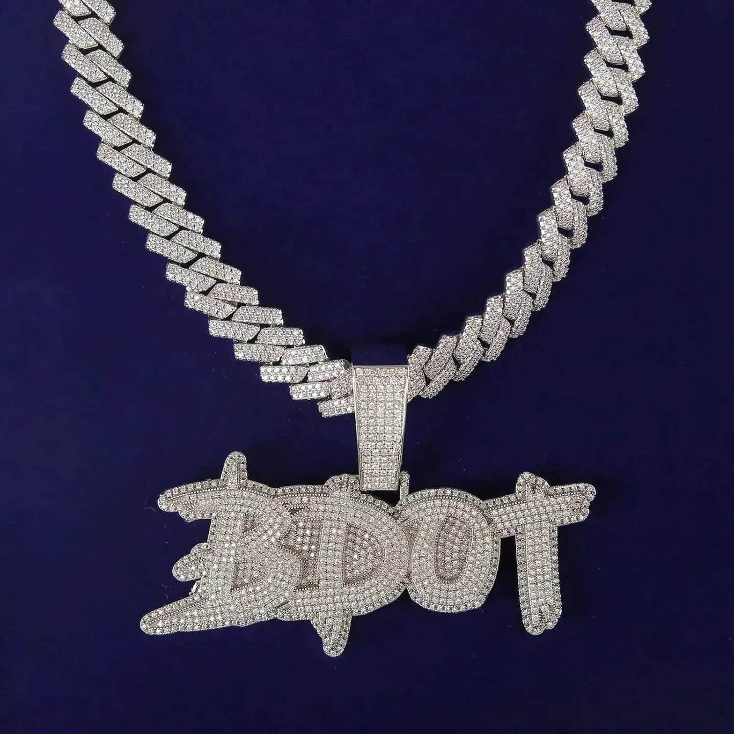 Custom Name Necklace for Men Personalized Pendants Iced Out Charms Hip Hop Rock Jewelry Collares Hombre Zirconia Hip Hop Fashion Jewelry Charms( No Chain)