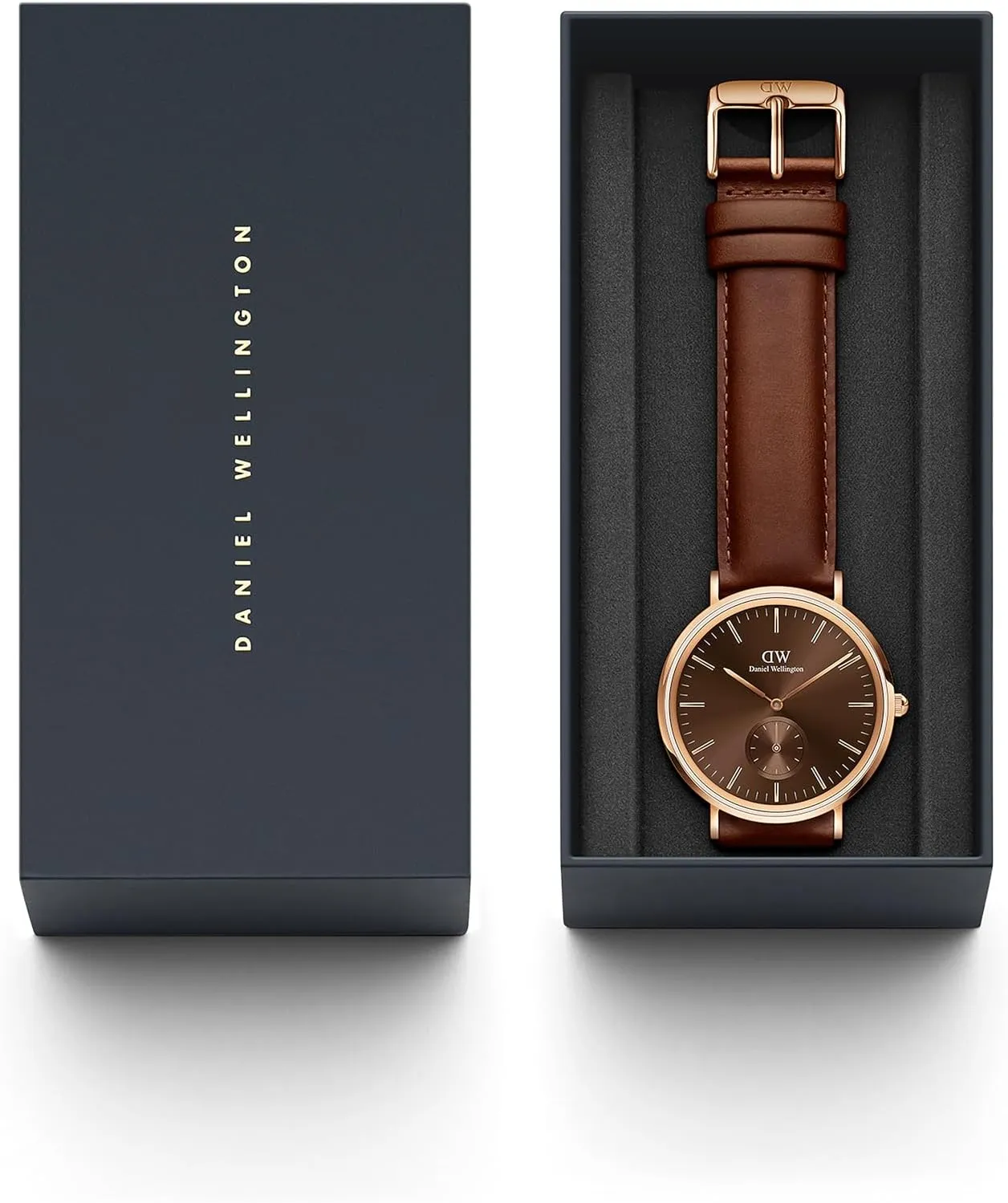 Daniel Wellington Classic Multi-Eye Men's Watch  40mm Stainless Steel Case, Japanese Quartz Movement, Leather Strap, Water Resistant, Analog Watch for Men