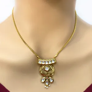 Designer Gold Plated Kundan Pendant Set