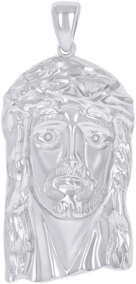 Diamond2Deal 925 Sterling Silver Jesus Religious Charm Pendant