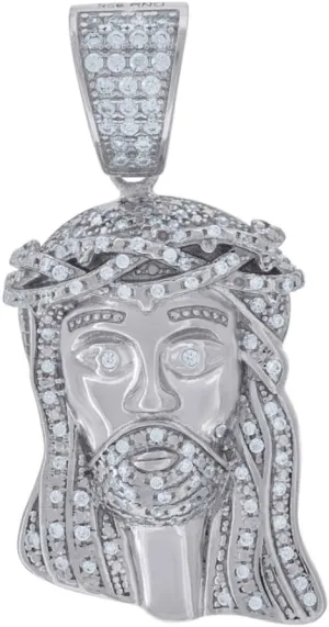 Diamond2Deal 925 Sterling Silver Jesus Religious Charm Pendant