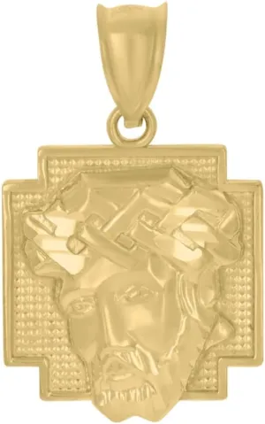 Diamond2Deal Mothers Day Gifts 10k Yellow Gold Jesus Religious Charm Pendant for Mom
