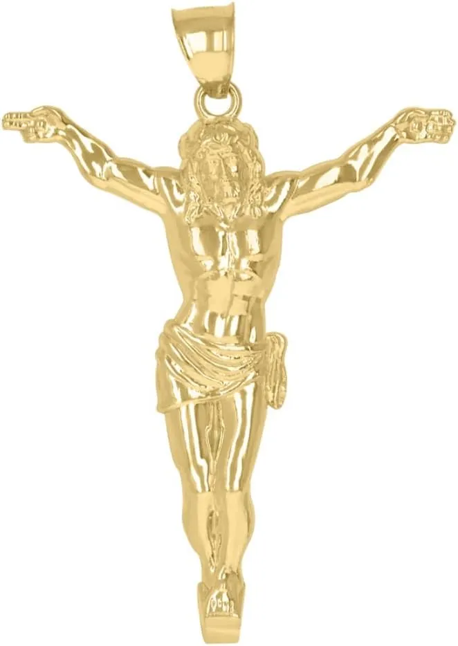 Diamond2Deal Mothers Day Gifts 10k Yellow Gold Jesus Religious Charm Pendant for Mom