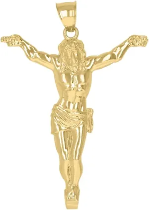 Diamond2Deal Mothers Day Gifts 10k Yellow Gold Jesus Religious Charm Pendant for Mom