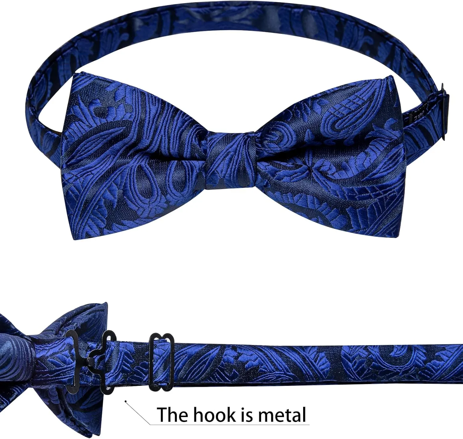 DiBanGu Mens Formal Dress Vest Paisley Jacquard Silk Suit Waistcoat Necktie Bow Tie Set Wedding Party Tuxedo 5PCS