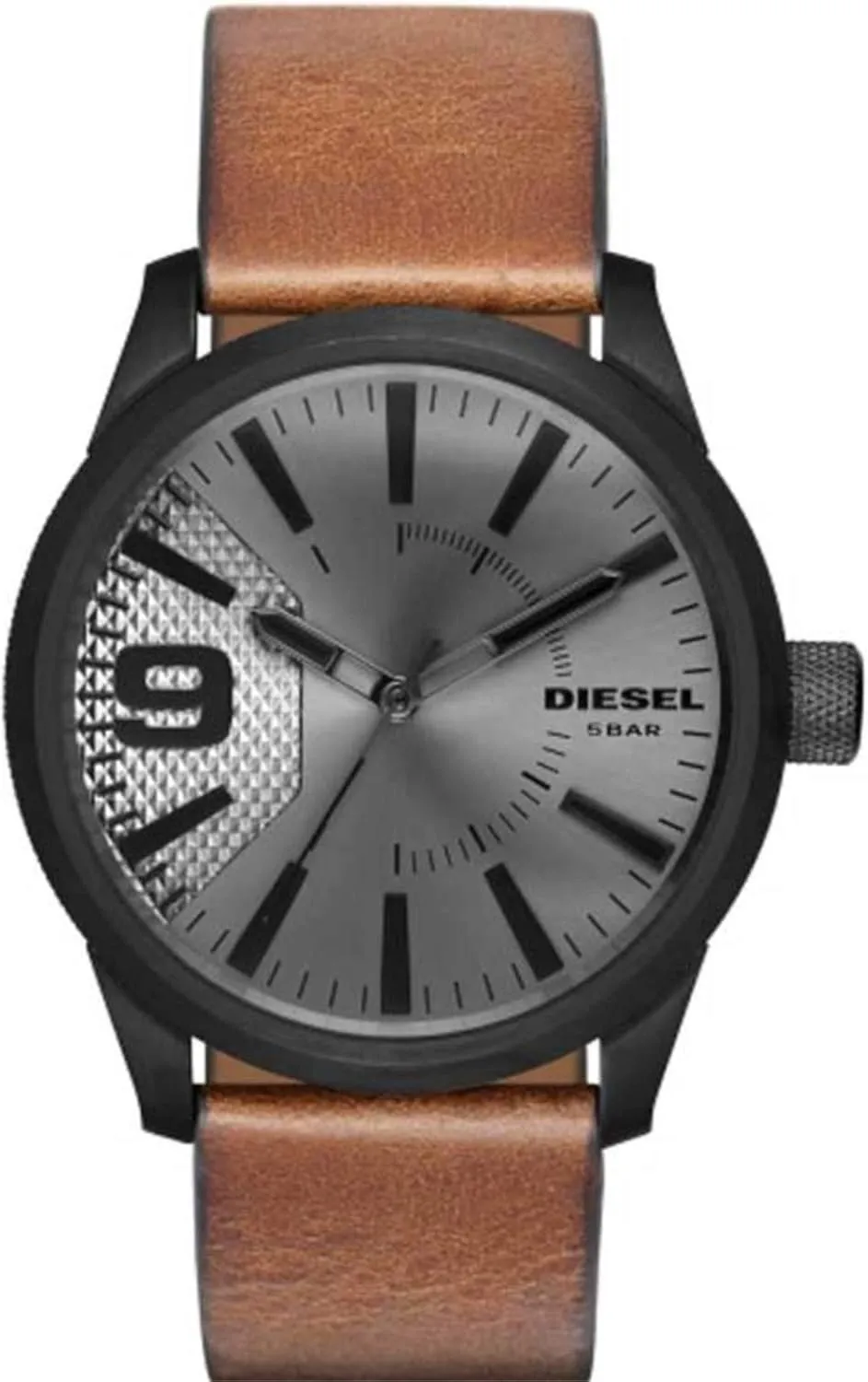 Diesel RASP Watch for Men, Quartz Movement with Silicone, Stainless Steel or Leather Strap