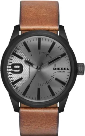 Diesel RASP Watch for Men, Quartz Movement with Silicone, Stainless Steel or Leather Strap
