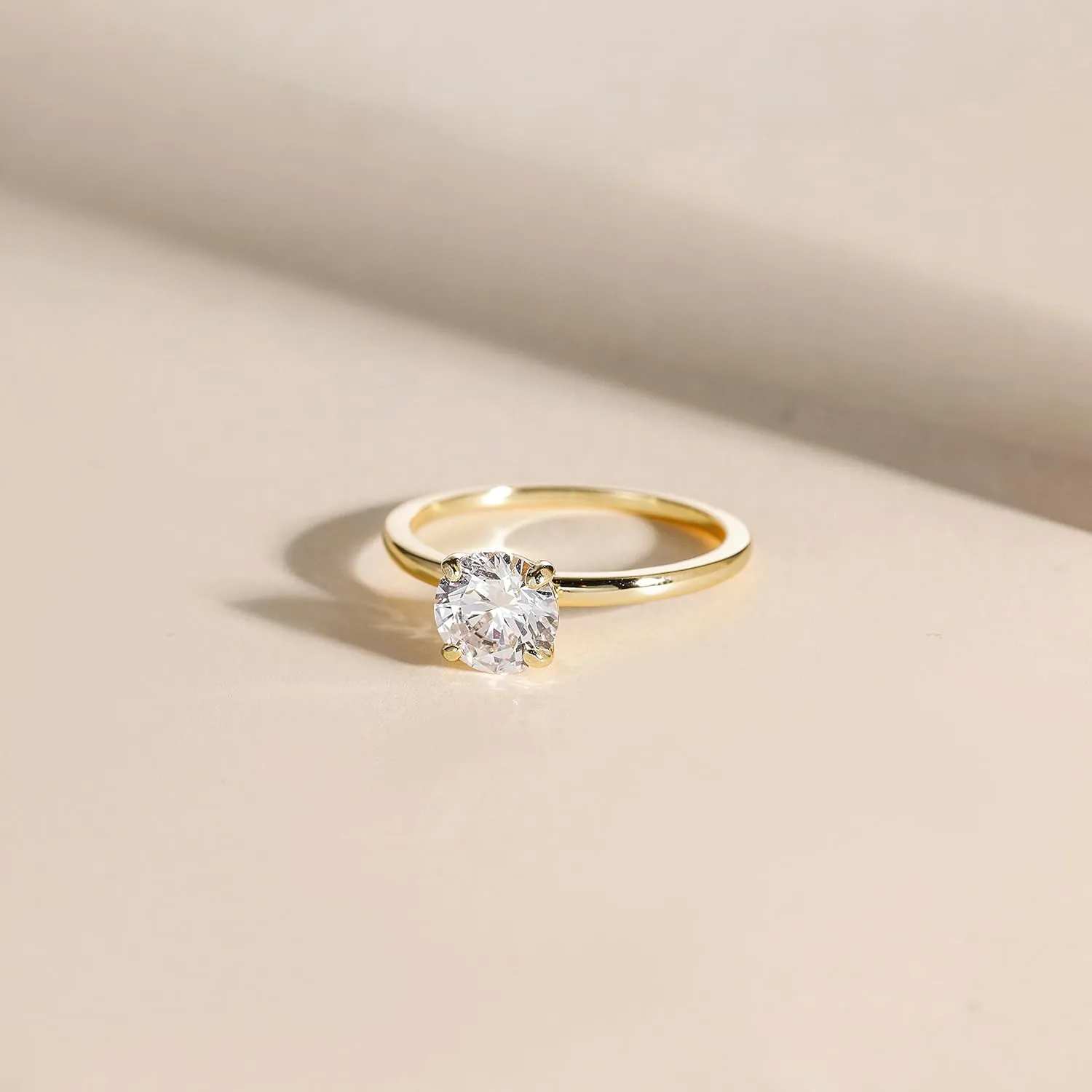 EAMTI 1.5CT 925 Sterling Silver Engagement Rings Round Cut Solitaire Cubic Zirconia CZ Wedding Promise Rings for Her Wedding Bands for Women Size 3-11