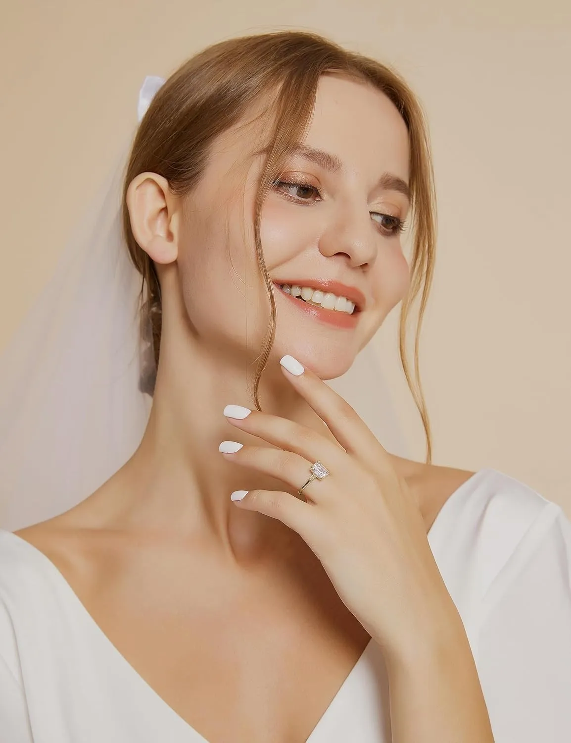 EAMTI 3CT 925 Sterling Silver Engagement Rings 3-Stone Emerald Cut Cubic Zirconia CZ Wedding Promise Rings for Her Wedding Bands for Women Size 3-11