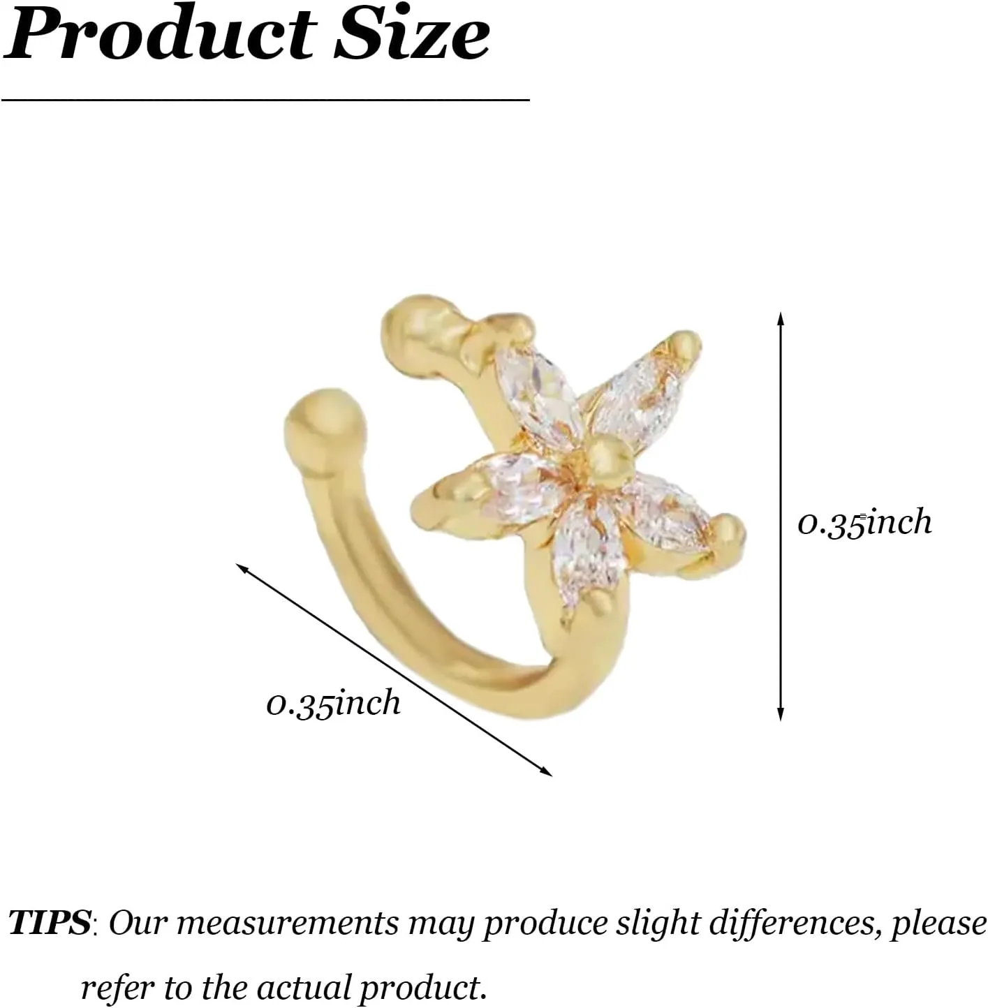 Ear Cuff Earrings for Women Non Piercing Faux Earring Cuff Rose Gold Earring Cuffs Non Pierced Lightweight Hypoallergenic Cartilage Earrings Fake Earrings Dainty Jewelry Gift