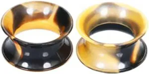 Ear Plugs, 2PCS Silicone Plugs Set Multicolor Hollow Hoop Gauges Piercing Jewelry Set