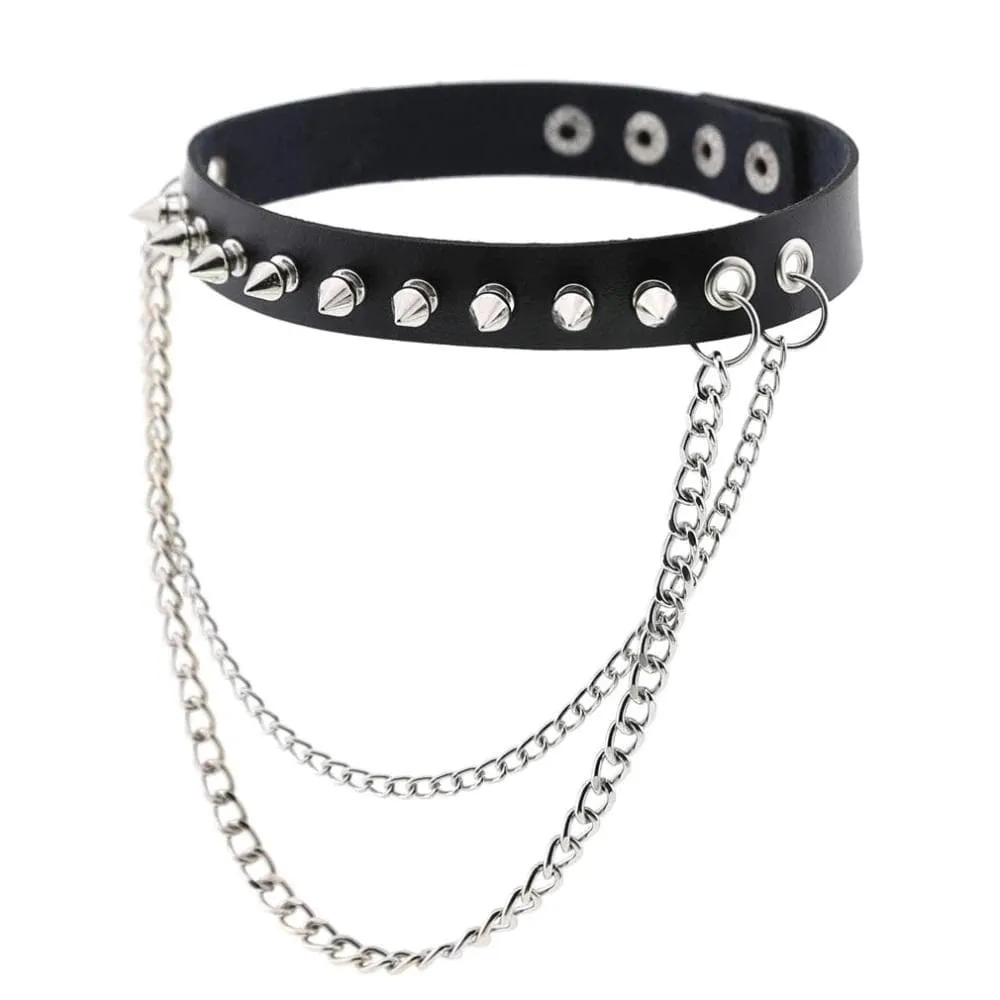Emo Punk Chained Choker