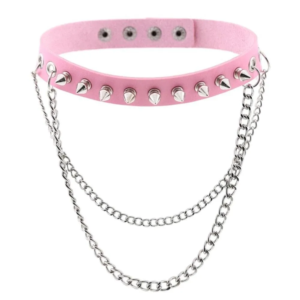 Emo Punk Chained Choker