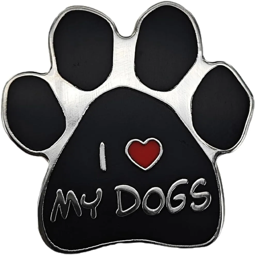 Enamel Lapel Pin, I Love My Dogs Design, Cute Badge for Backpack Jacket Bag Hat