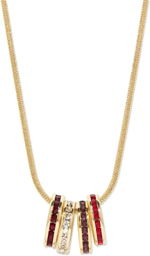 EVE'S ADDICTION Custom 4 Birthstone Charm Stackable Necklace in Gold, 18" chain - Mother's Necklace - Birthstone Jewelry - Mother's Day Gift - Gifts for Mom