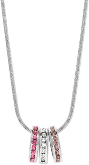 EVE'S ADDICTION Women's Custom Sterling Silver Tone CZ 3 Stackable Birthstone Charm Necklace, 18 Inch Chain - Personalized Birthstone Necklace for Mom - Gifts for Mom