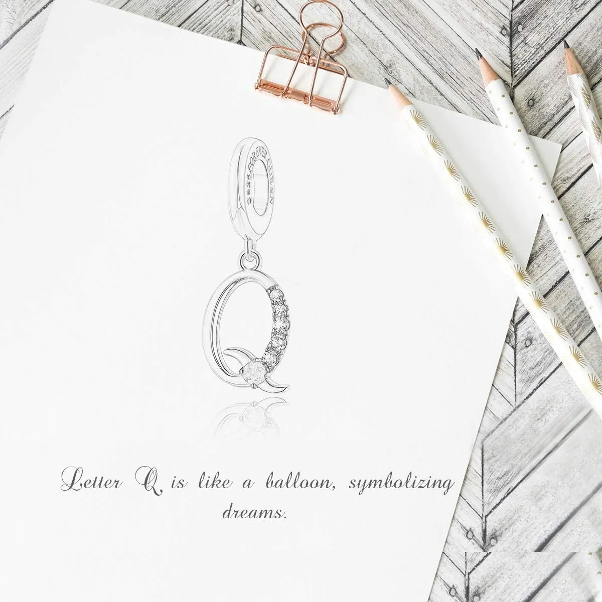 FOREVER QUEEN Initial A-Z Letter Charm 925 Sterling Silver Dangle Beads Charm Red Zircon Alphabet Pendants for Snake Chain Bracelets Necklace Mother Gift Jewelry