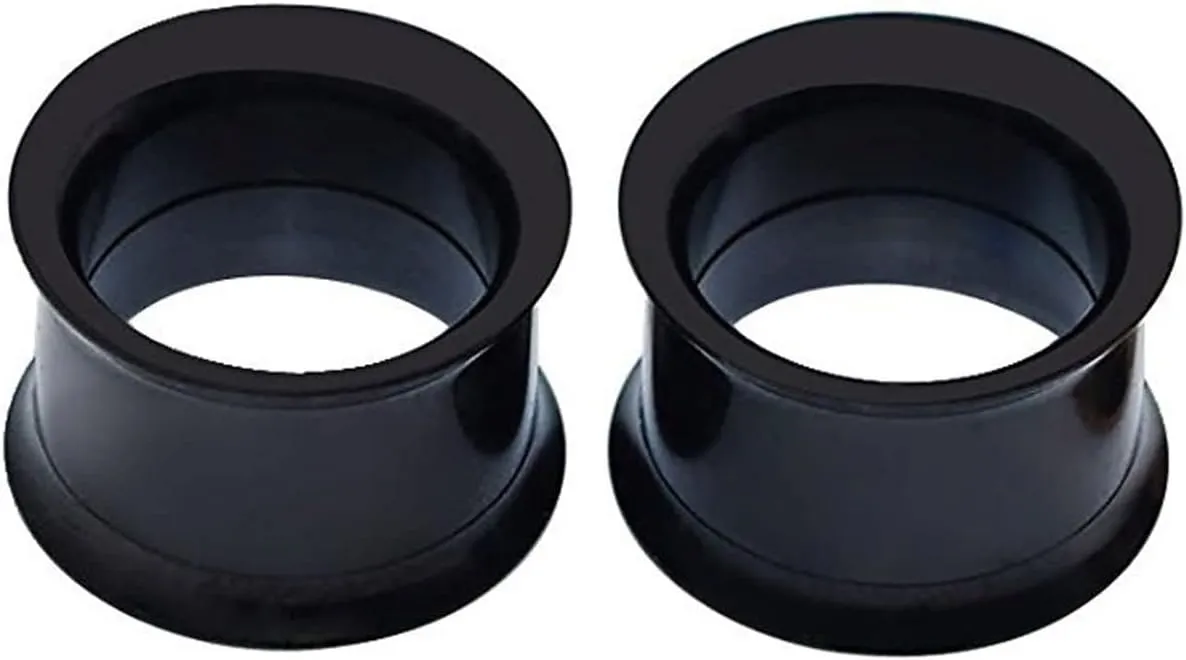 Gauge Expander, 2PCS Ear Gauges Surgical Steel Black Hoop Ear Gauges 12G Body Piercings Jewelry