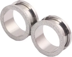 Gauges Tunnels, 2PCS Stainless Steel Tunnels For Ears 10mm Round Matte Ear Gauge 00G Piercing Jewelry Set