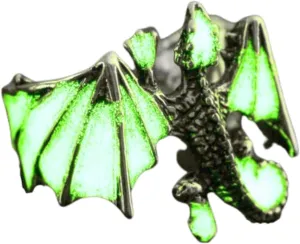 Glow-in-the-Dark Dragon Ring | Adjustable Gothic Fantasy Jewelry | Medieval, Mythical, Punk, Luminous Creature Design | Vintage, Boho, Cosplay Gift, Evil, Demon, Devil