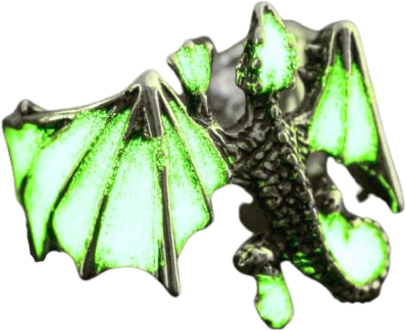 Glow-in-the-Dark Dragon Ring | Adjustable Gothic Fantasy Jewelry | Medieval, Mythical, Punk, Luminous Creature Design | Vintage, Boho, Cosplay Gift, Evil, Demon, Devil