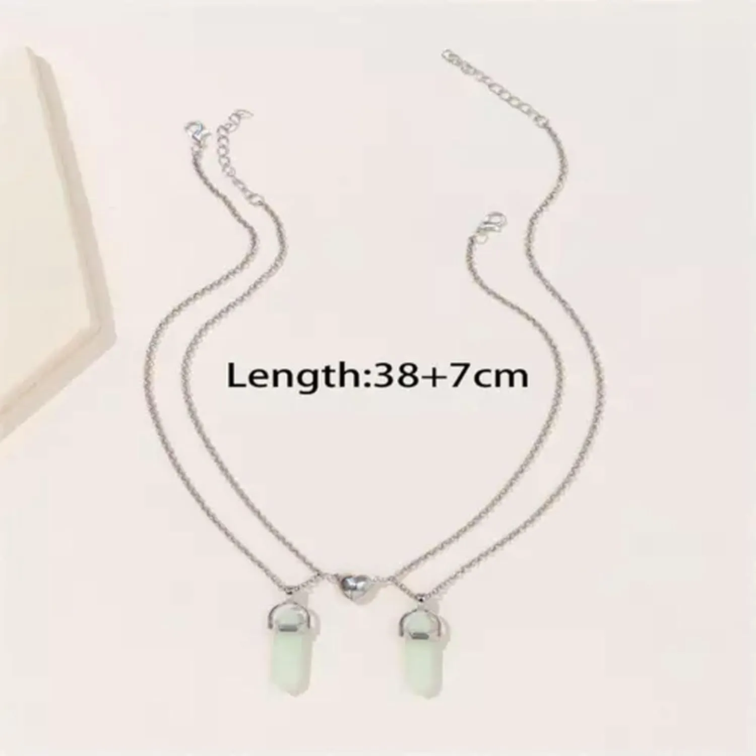 Glow in The Natural Stone Pendant Necklace Friendship Women Men Jewelry Hot-Oval