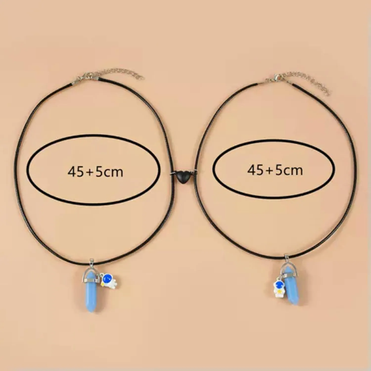 Glow in The Natural Stone Pendant Necklace Friendship Women Men Jewelry Hot-Oval