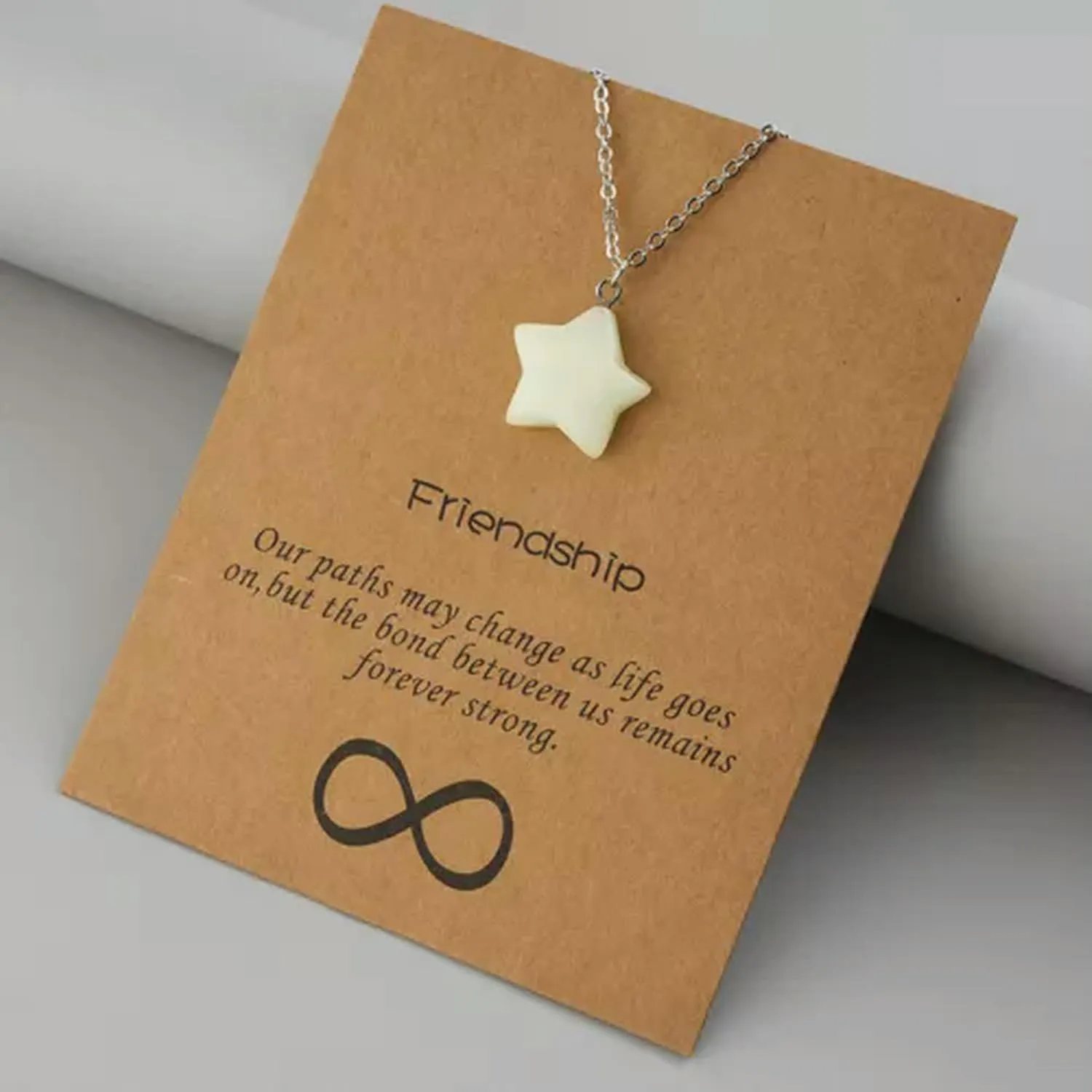 Glow in The Natural Stone Pendant Necklace Friendship Women Men Jewelry Hot-Oval
