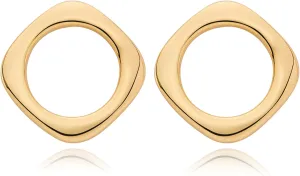 Gold Geometric Earrings Square Stud Earrings Open Circle Drop Earrings Minimalist Earrings Jewelry Gifts for Women