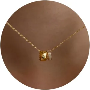 Gold Necklace: 14K Gold Plated Softball Volleyball Sun Sunflower Sun Star Italian Horn Interlocking Bee Butterfly Hummingbird Dainty Necklace for Women 16.5 2 ext